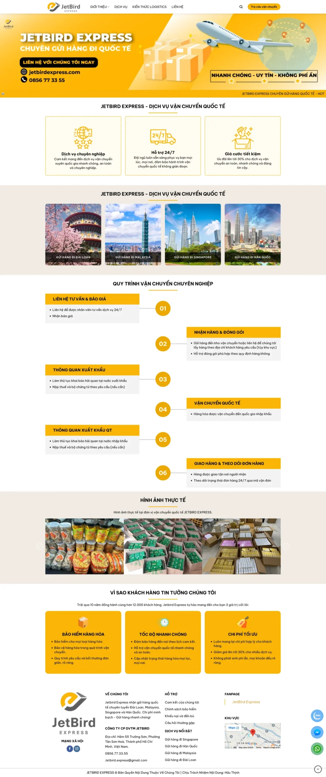 Dịch vụ vận chuyển quốc tế
